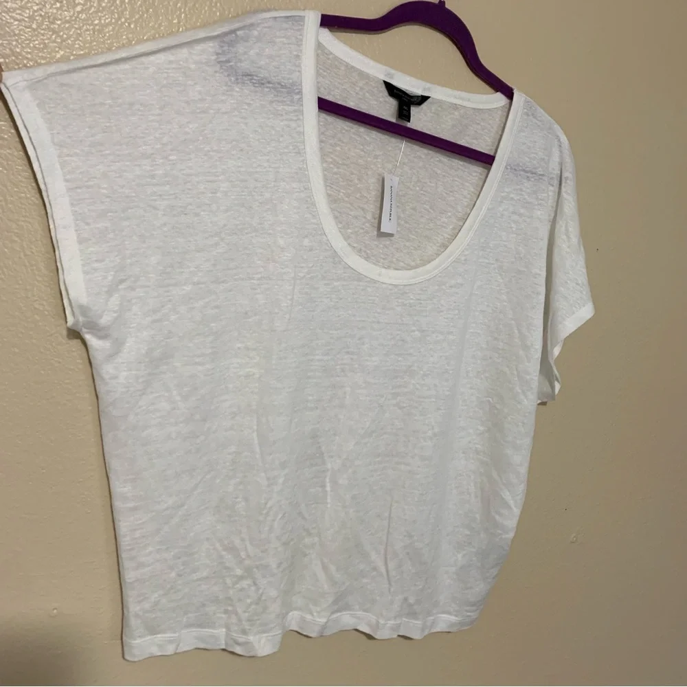 NWT Banana Republic 100% Linen White Tee T-Shirt Women’s Size XXL - Picture 4 of 12